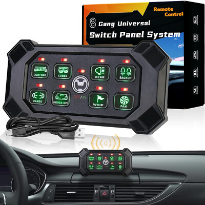 POVTOR Wireless 8 Gang Switch Panel, Remote Control Switch Pod
