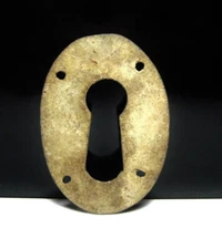 Civil War Relic Dug Bank's Ford Salem Church VA Large Brass Keyhole Lock Plate