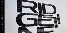 Tailgate Raised Reflective Letters Fits Honda Ridgeline 2024 2025 2026 Grey Flag
