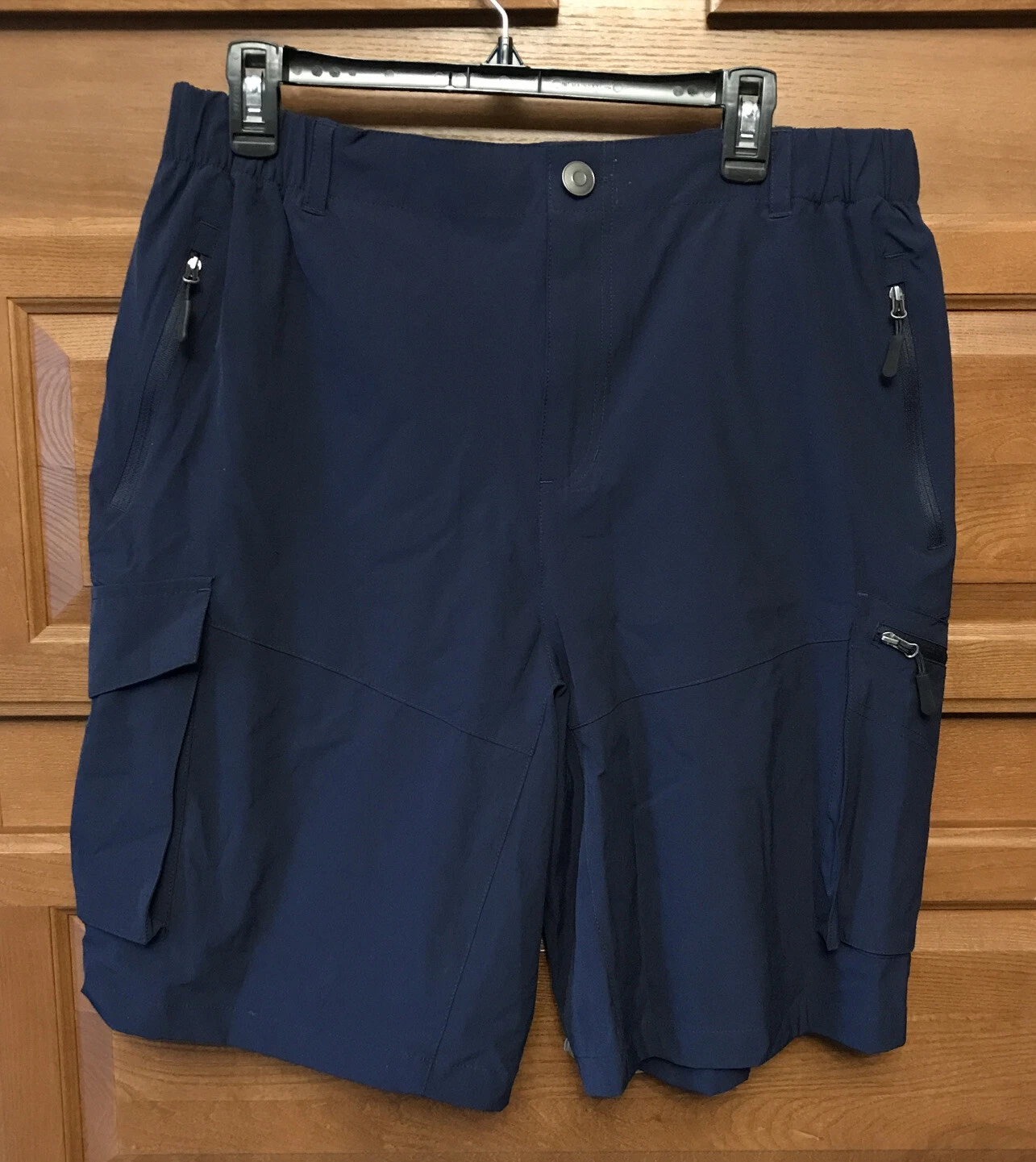 NWT Pudolla Mens Shorts Sz XL Quick Dry Lightweight Navy Blue NEW cargo 726