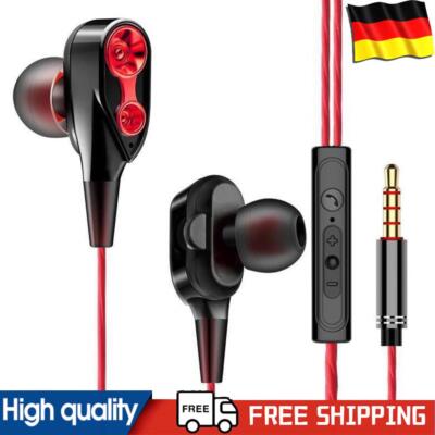 3.5mm Music Earphone Deep Bass In-ear Wired Headset with Microphone for Computer