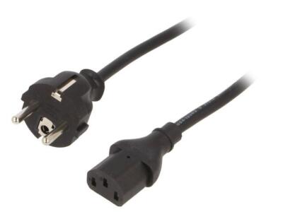 120V Power Cord NEMA 5-15P Male to IEC 60320 C13 Female 6ft