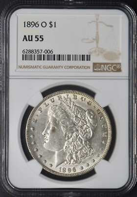 1896-O Morgan Silver Dollar - NGC AU55 - ✪COINGIANTS✪ | eBay