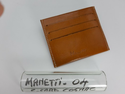 Porta Credit Card- P/Monete Unisex- Pelle- Cognac-04-1-Manetti - Imagen 6 de 6