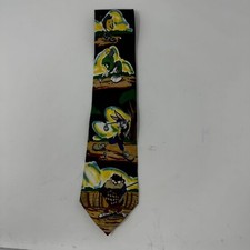 Looney Tunes Mania Men's Silk Necktie Golfing Bugs Bunny Tansmanian Devil Tweety
