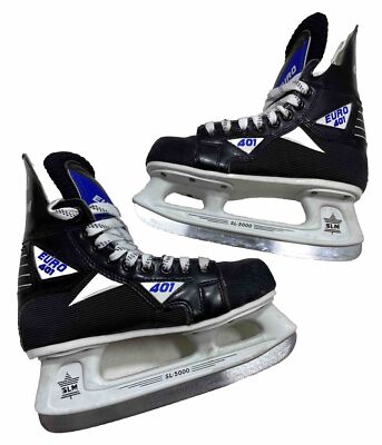 EURO 401 CUSTOM [ 4 D JR 237mm SLM ] Ice Hockey Skates Stainless Vintage NEW
