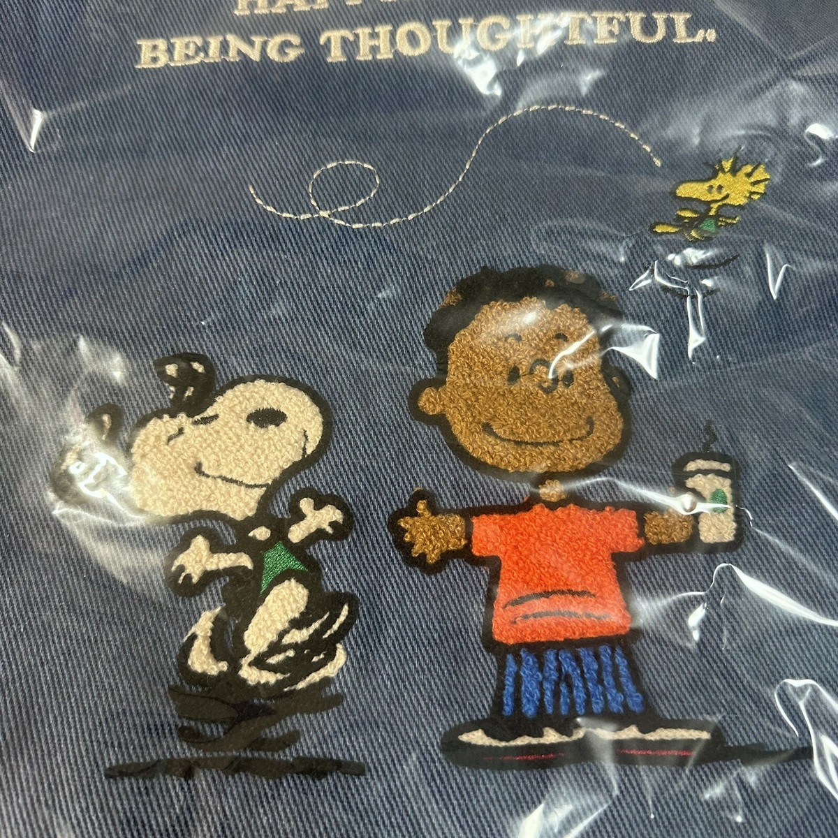 Starbucks PEANUTS Collaboration Snoopy Tote Bag Blue Franklin 2023