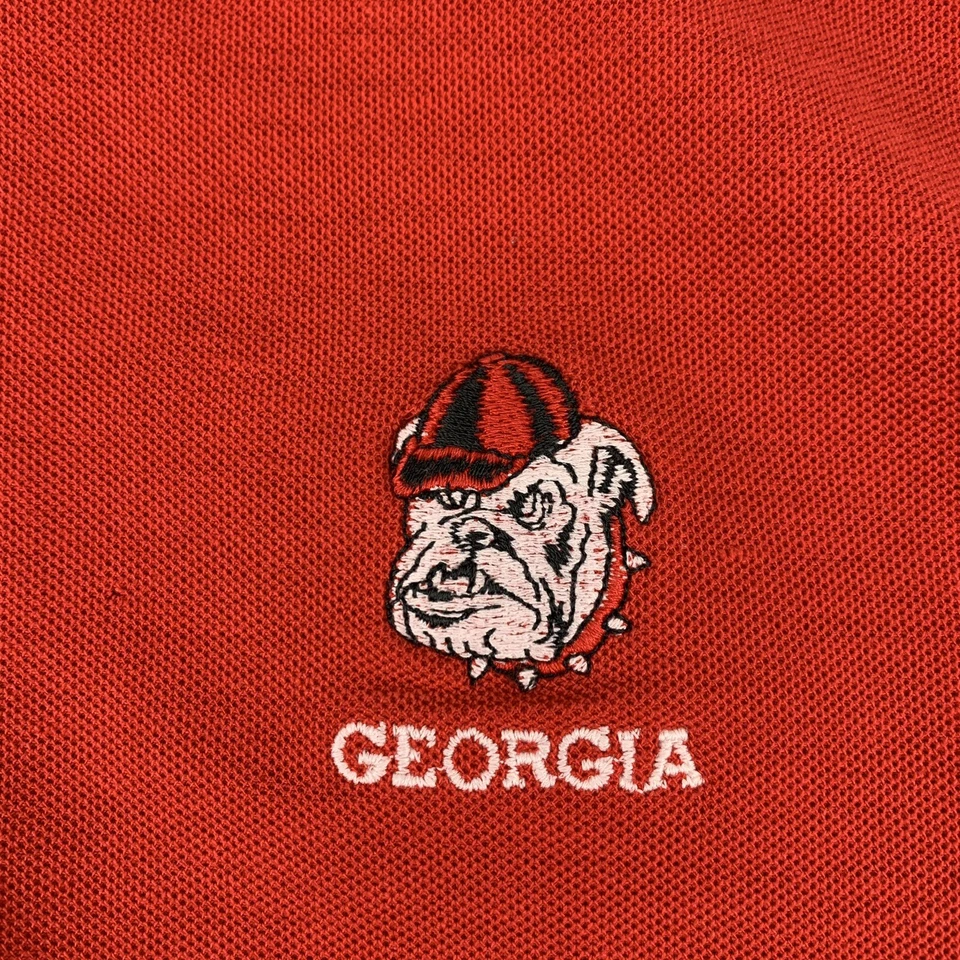 Polo de golf vintage de una sola puntada University of Georgia Bulldogs UGA para hombre S Foto 3 de 4