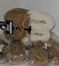 NWT Deluxe by Dearfoams Genuine Shearling Size 8. Slippers Women's Brown