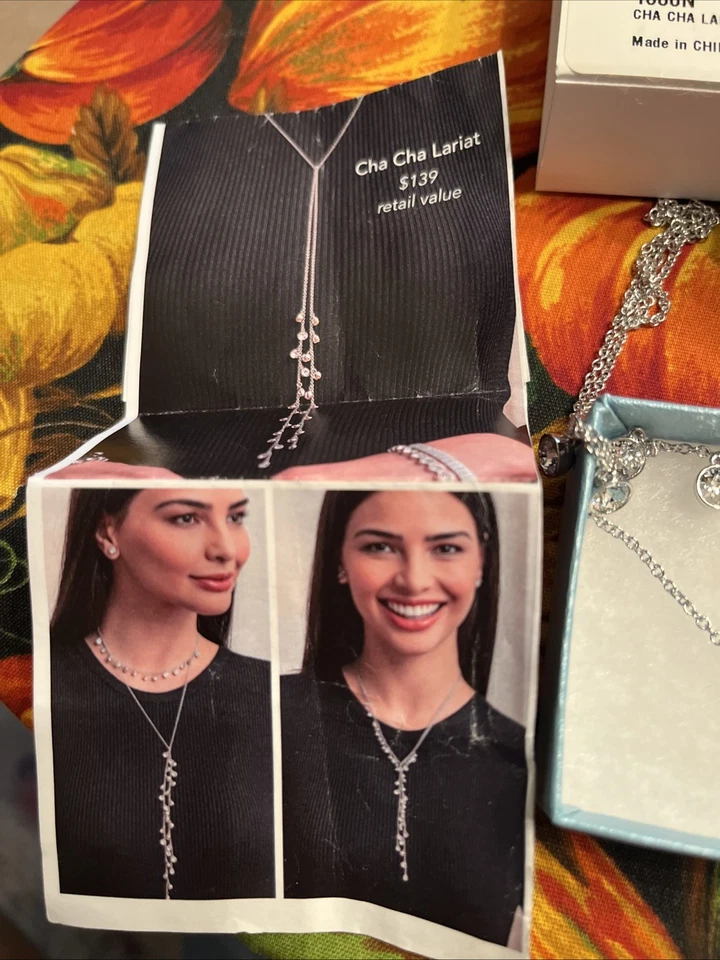 Touchstone Crystal by Swarovski Spiked Lariat BNIB Wear it many ways! - Image 2 of 4