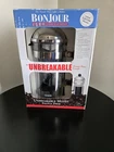 BonJour Unbreakable Monet French Press 8-cup Coffee Maker Stainless Steel New