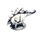 Stegosaurus 3 oz Gold Spartan 999+ Pure Silver Statue – Luxury Collectible Gift