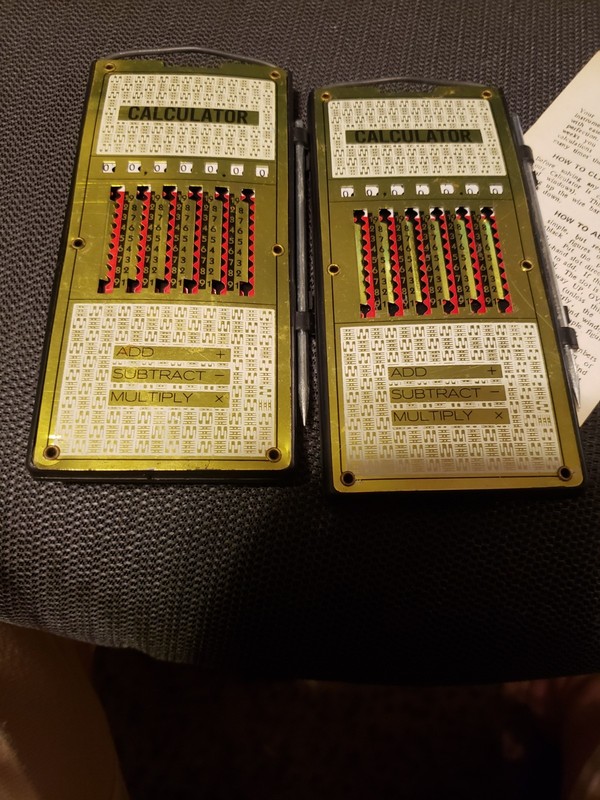 Set of two vintage kingson magic brain pocket calculator with stylus  Hong Kong