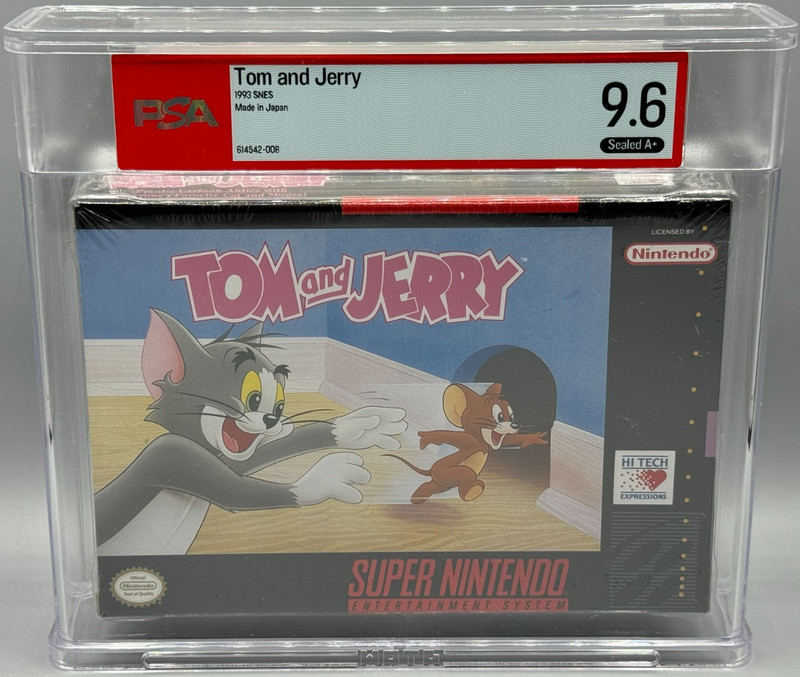 Tom and Jerry Super Nintendo SNES Sealed New PSA 9.6 A+ Graded Hi Tech