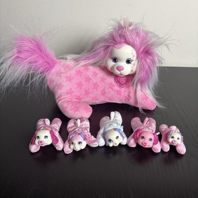 PUPPY SURPRISE Pink Plush Mommy Dog & 5 Baby Puppies w/Runt by Just Play 2016