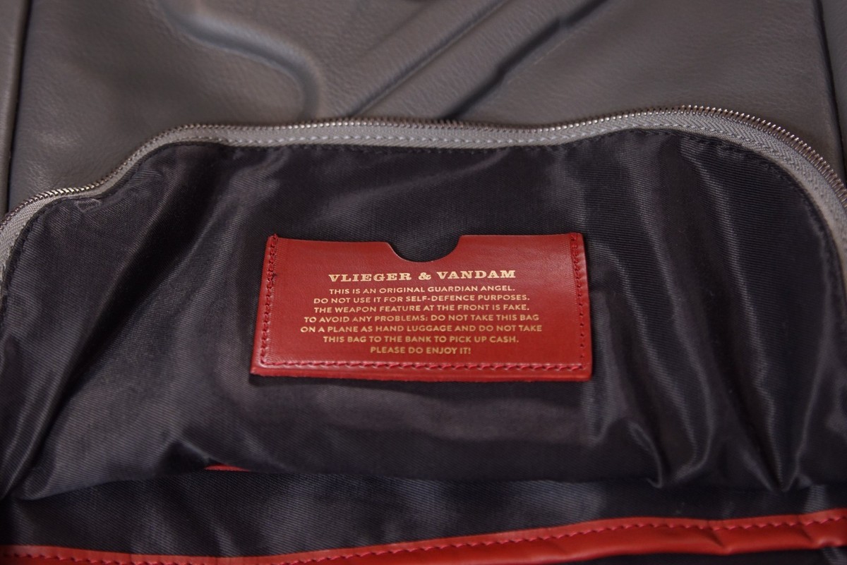 VLIEGER & VANDAM Gray Leather Gun Backpack | eBay