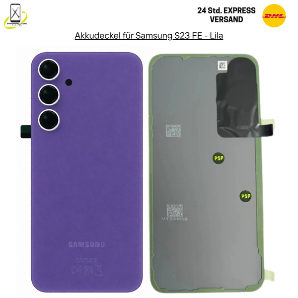 100% Original Samsung Galaxy S23 Fe S711B Akkudeckel Backcover Lila Lavendar-image