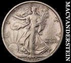 1917-D Walking Liberty Half Dollar- Semi Key- Very Fine Better Date #J9341