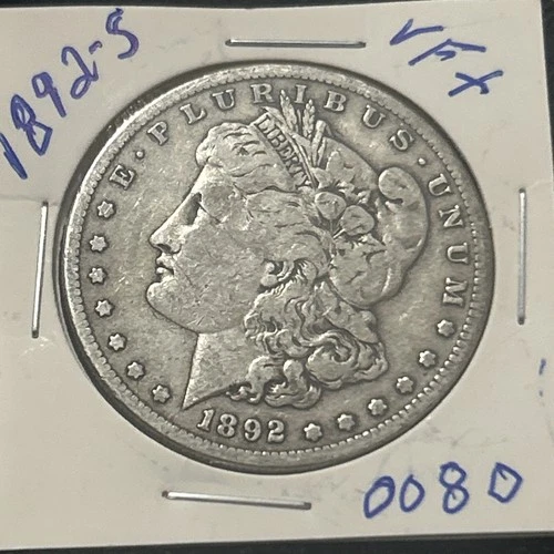 1892-S Morgan Silver Dollar Circulated  VF+