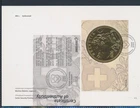 XE60663 Switzerland gold foil Helvetia goldvreneli certified FDC used