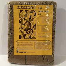 Rug Crafters Fantasy Floral Tufted Rug Pattern R642 Stamped Burlap Base 3' x 5'