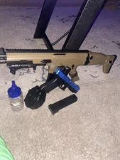 SCAR Full Action Airsoft Gun plus ,glock18c Comes With 2 Magazines Plus Loader