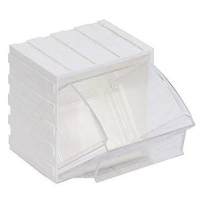 Quantum Storage Systems Qtb406wt Tip Out Bins, Individual, W 4-1/16, White