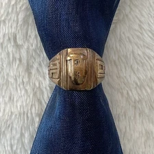 1935 Balfour 10K Gold Art Deco Class Ring Signet Size 6 Initials RCD 4.51g