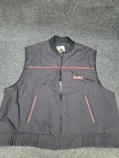 Coca-Cola Vest Mens XL Black Thinsulate Insulated Trim Zip Pockets Made in USA