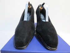 Stuart Weitzman Pipeline Black Suede Pumps 6.5 M