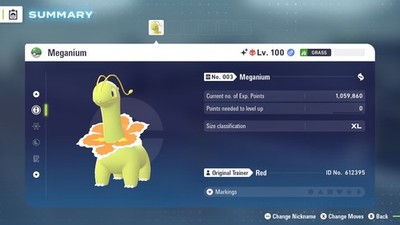  6 IVs Shiny Alpha Battle Ready Meganium | Pokémon Legends: Z-A 