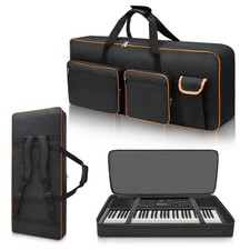 LIWSHWZ 61 Key Keyboard Case,10mm 61 key,40.55"x16.54"x5.11", Black Orange