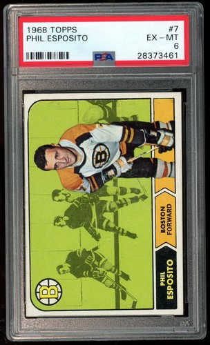 Phil Esposito #7 1968 Topps card