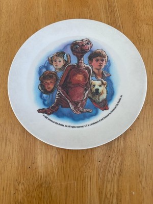 Vintage 1982 E.T. Melamine Plate Universal City Studios Extra Terrestrial Movie 