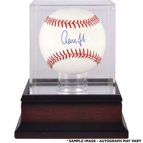 Aaron Judge Yankees Signed Baseball w Mahogany Case Fanatics Authentic COA