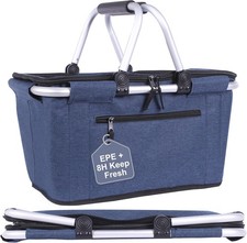 SIYUAN 27L Collapsible Picnic Basket Blue Ins...