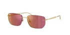 Ray Ban Sunglasses RB3768  001/D0  ARISTA GOLD/VIOLET MIRROR RED LENS 56MM