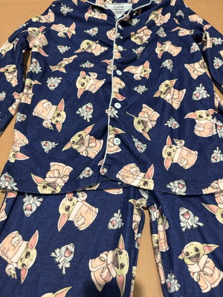 Baby Joda Boys Pajama Set 2 Piece Size L 12/14 - Image 2 of 4
