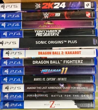 PS4/PS5 Game Lot - 12 Games - WWE, Marvel Vs Capcom, Power Rangers, Dragon Ball