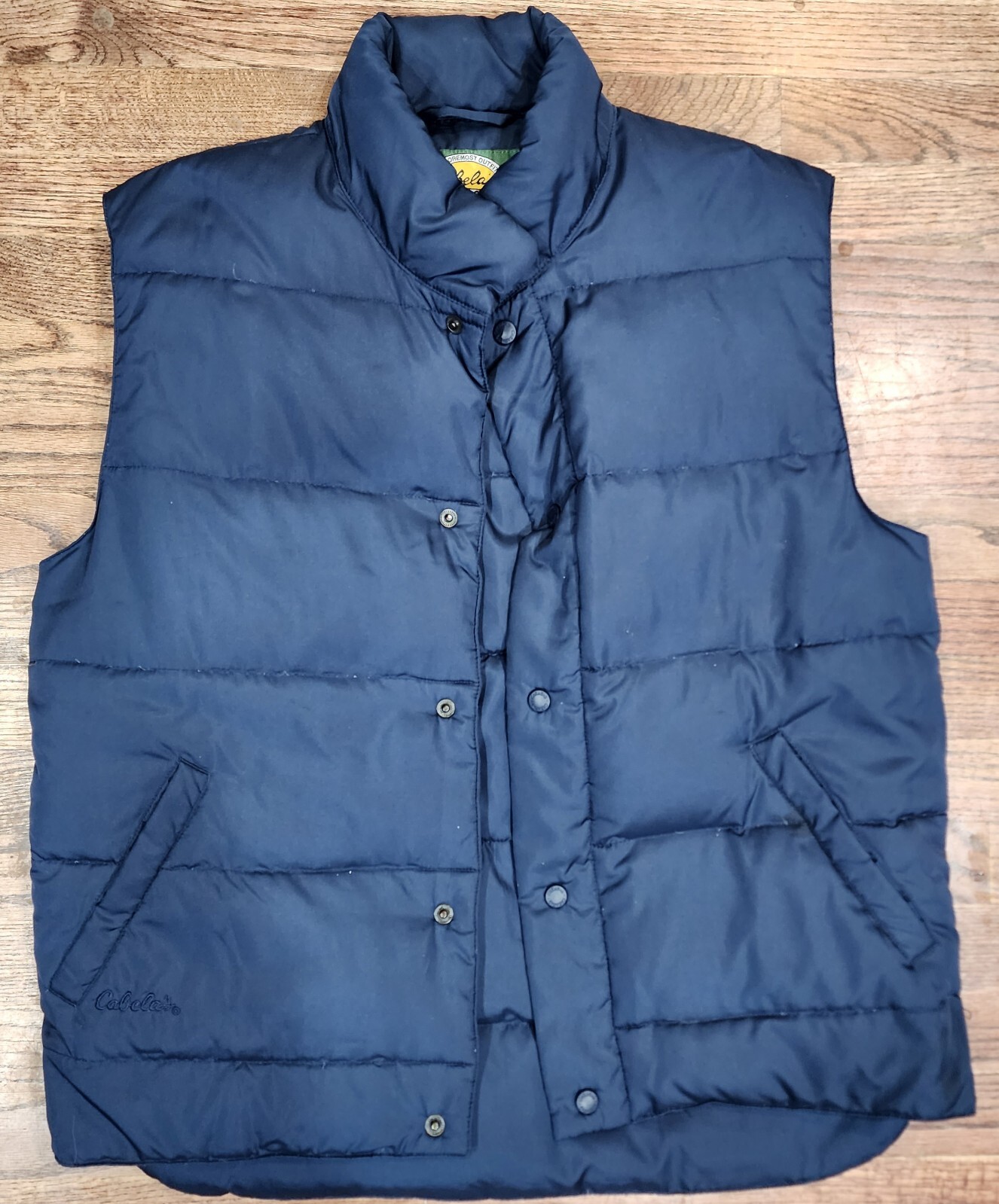 Cabelas Premier Northern Goose Down Puffer Vest Mens Sz Medium Dark