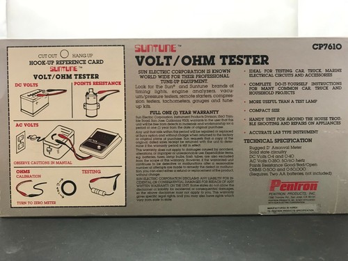 New Sunpro suntune Volts /Ohms 6 Function Analyzer Testers Cp7610 (AC-DC Tester) - Picture 5 of 7