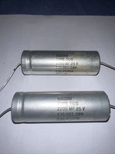 MALLORY TYPE TCG 2200 MF 25 V NOS ELECTROLYTIC CAN CAPACITORS  Quantity Of 2￼
