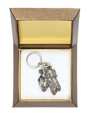 Airedale Terrier, Waterside Terrier - Silver Plated Pendant With A Dog In An Egg