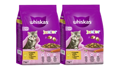 14kg Whiskas Katzenfutter Trockenfutter Junior Huhn