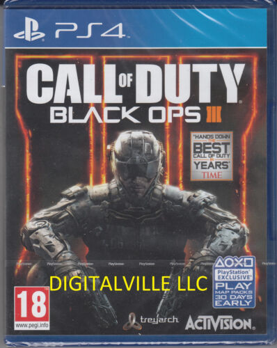 Call of Duty Opérations noires III 3 PS4 flambant neuf scellé en usine avec des zombies - Photo 1/2