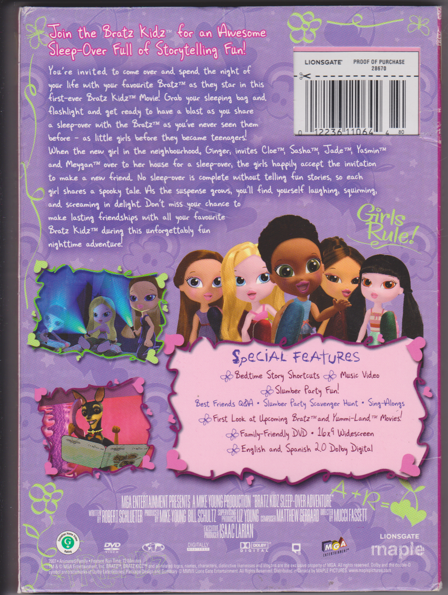 マンスリーDVD サファイア Bratz: Kidz Sleep-Over Adventure/Kidz Fairy Tales (DVD, 2010