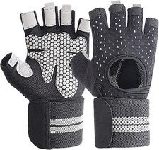 1 Guantillas Gym Guantes De Gimnasio Mujer Hombre Para Bicicleta LARGE, NEW