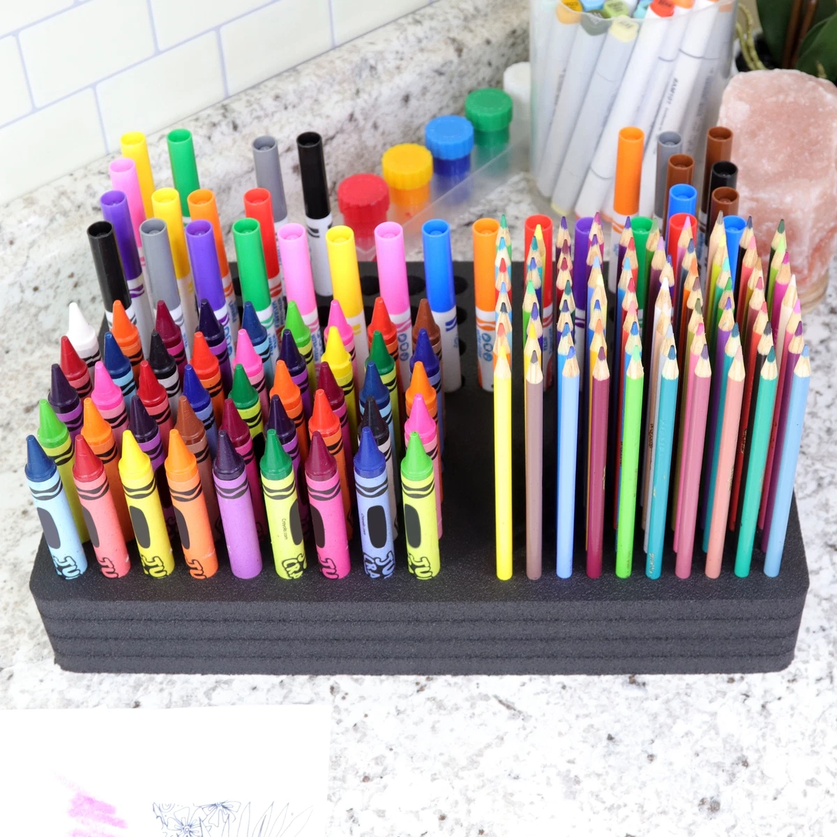 Colored Pencil Jumbo Crayon Marker Organizer Fits Crayola Durable Foam