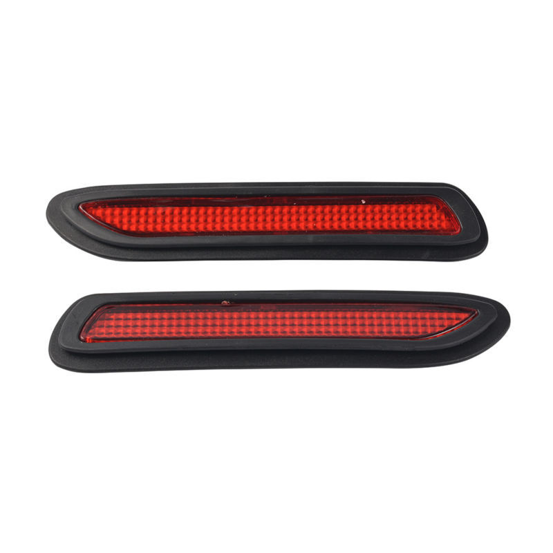 GTINTHEBOX Red LED Rear Bumper Reflector Brake Tail Signal Lights For Ford Fusion 2019-2022
