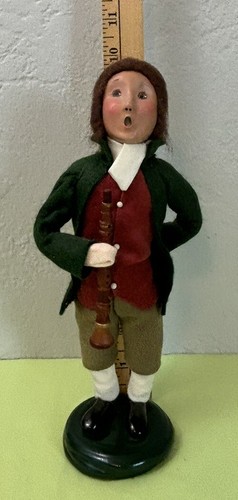 Byers Choice Caroler 1998 Williamsburg Christmas Colonial Child Boy W/ Clarinet - Picture 12 of 12